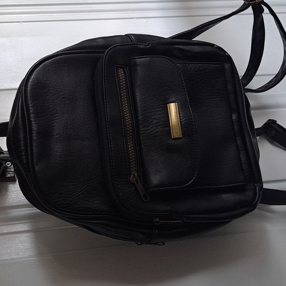 Leather backpack bag